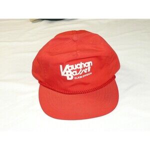 VTG Vintage Adjustable Trucker Rope Hat - Red Vaughan Bassett Elkin Division